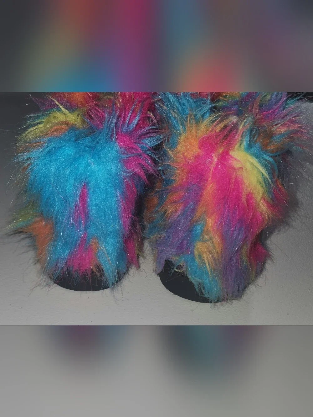Toddler Girls Multicolor Faux Fur Booties Size 13 Toddler